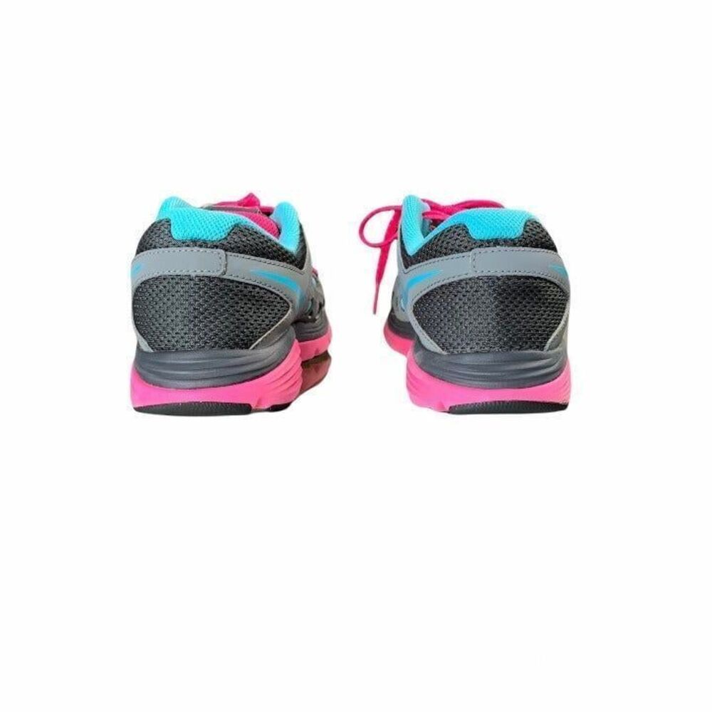 Nike‎ Dual Fusion Run II 6.5Y Shoes Pink Teal Gray - Picture 3 of 9